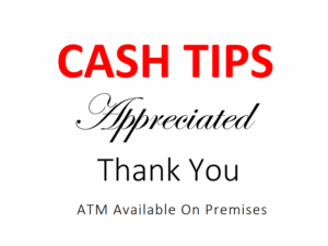 Cash tips signs for free - Only for Download
