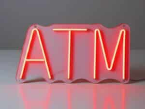 ATM Neon Sign With Effect (Red)