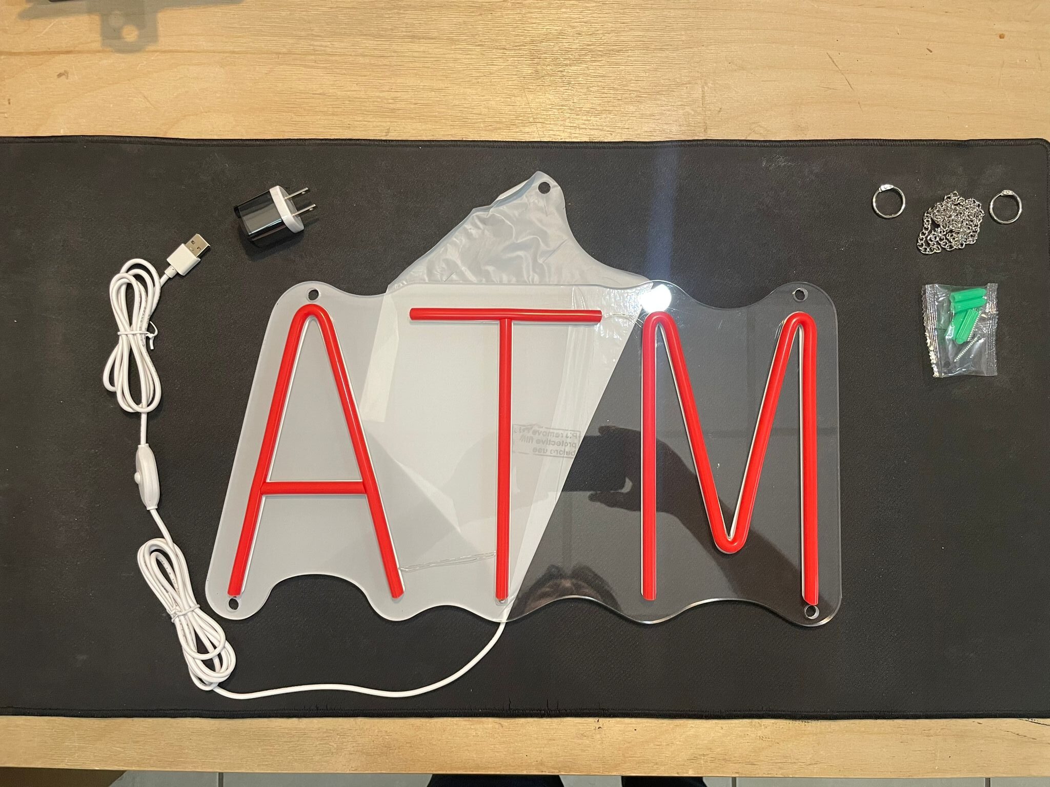 ATM Neon Sign With Effect (Red) - Image 3