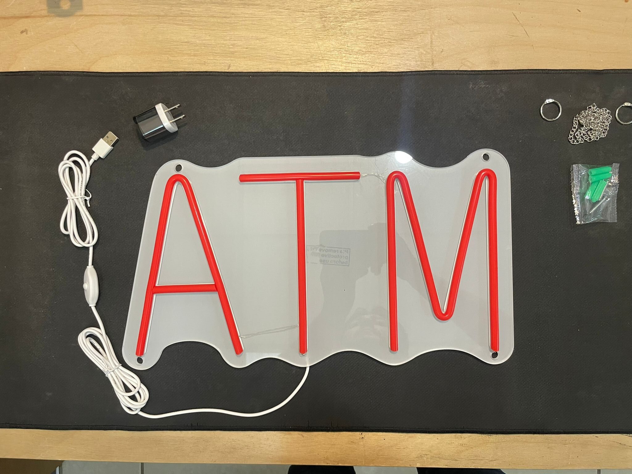 ATM Neon Sign With Effect (Red) - Image 4