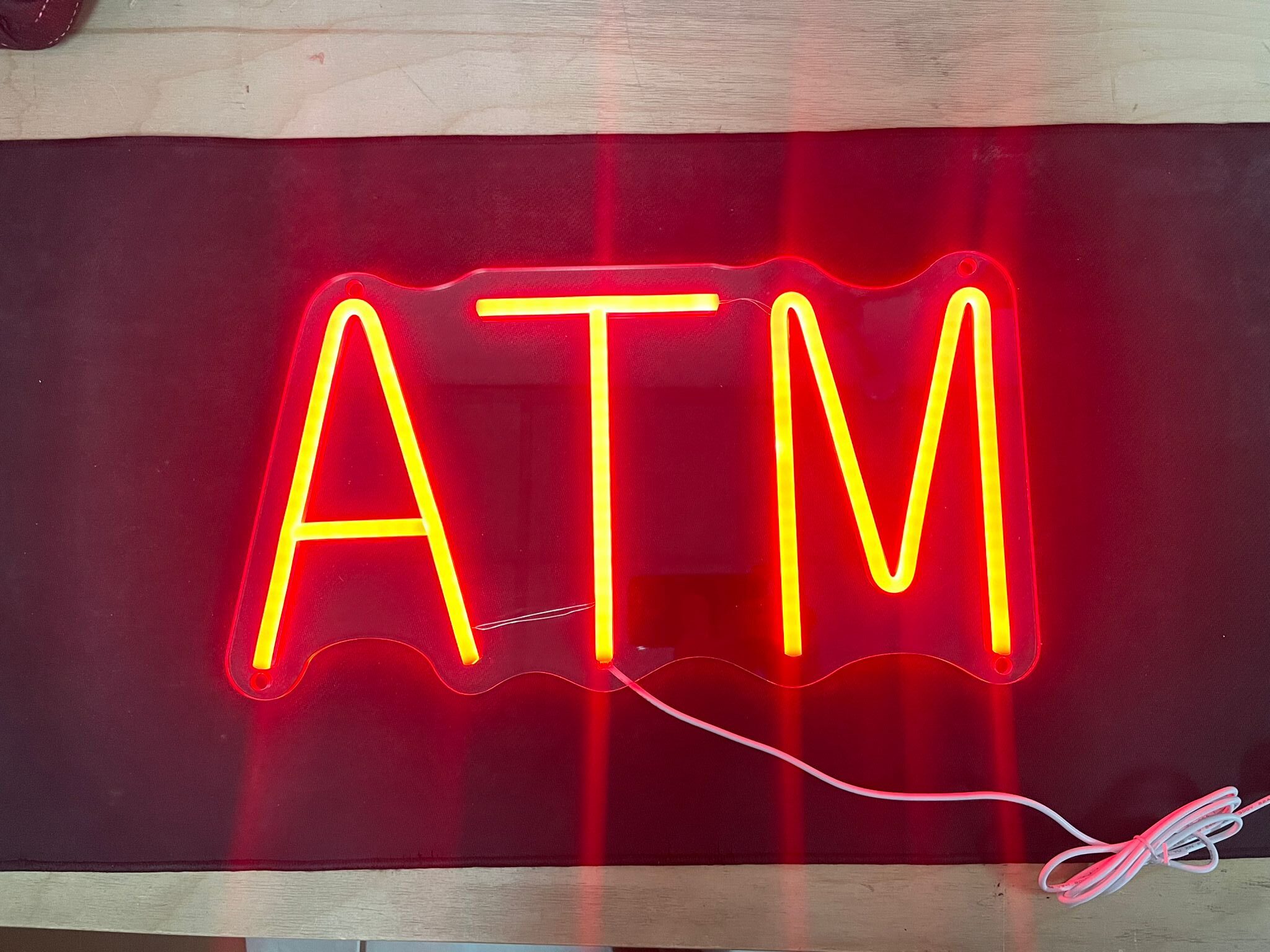 ATM Neon Sign With Effect (Red) - Image 5