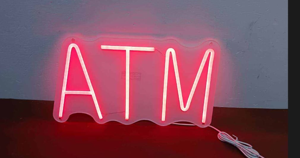 ATM Neon Sign With Effect (Red) - Image 2