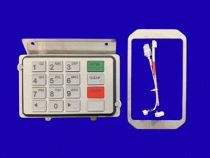 Pack of 3 Hyosung 8000R Keypads (PN: 7130020100) with PCI Compliance Upgrade Kit for Hyosung NH2700SE – 6000K Keypad to 8000R or X1 - (Accessories Only)  (PNs: S3200000556, S7200001298, S4210003125)