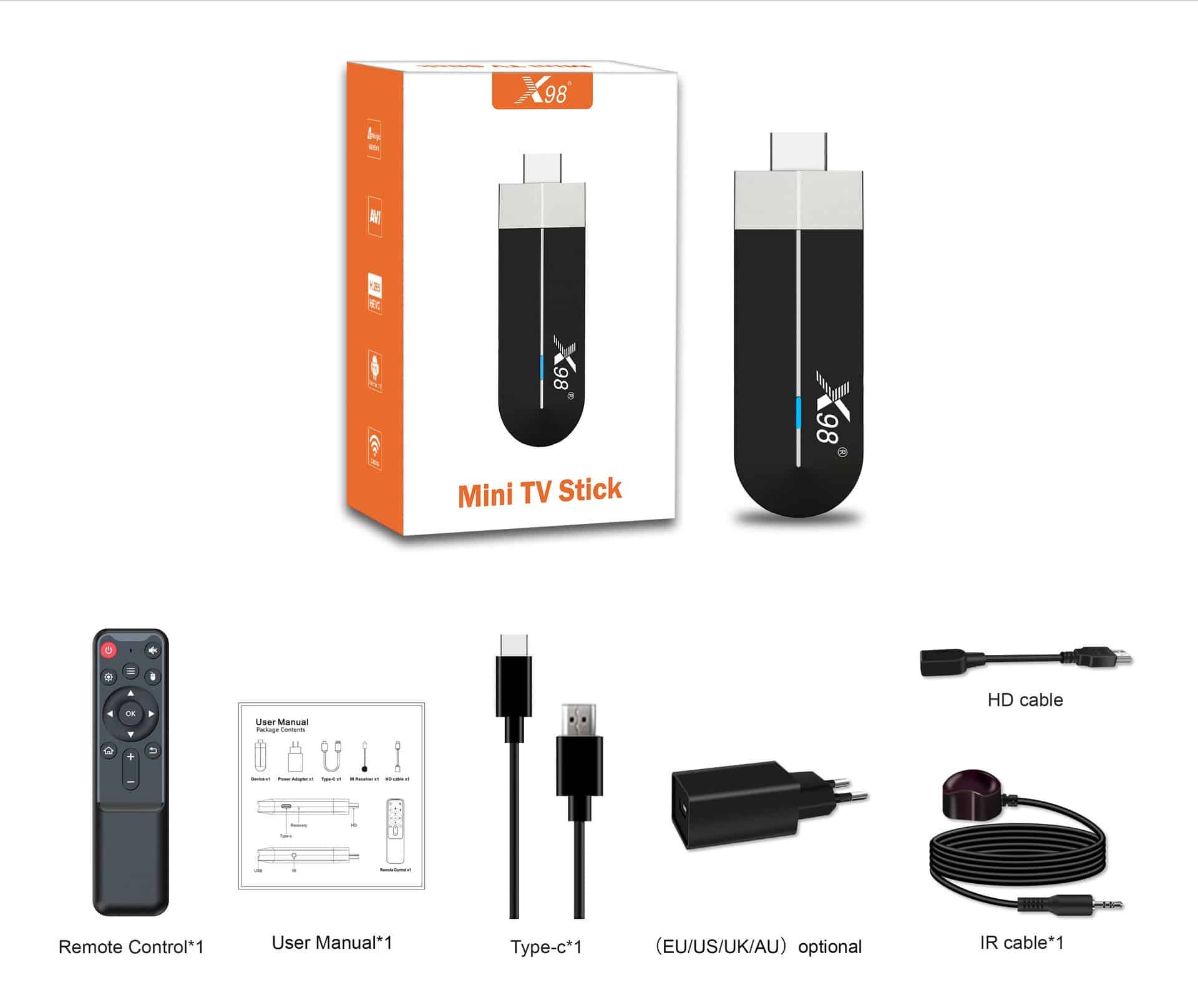 4GB+32GB Android 11 TV Stick 4K Ultra HD Streaming Media Player Quad-Core TV Box - Image 3
